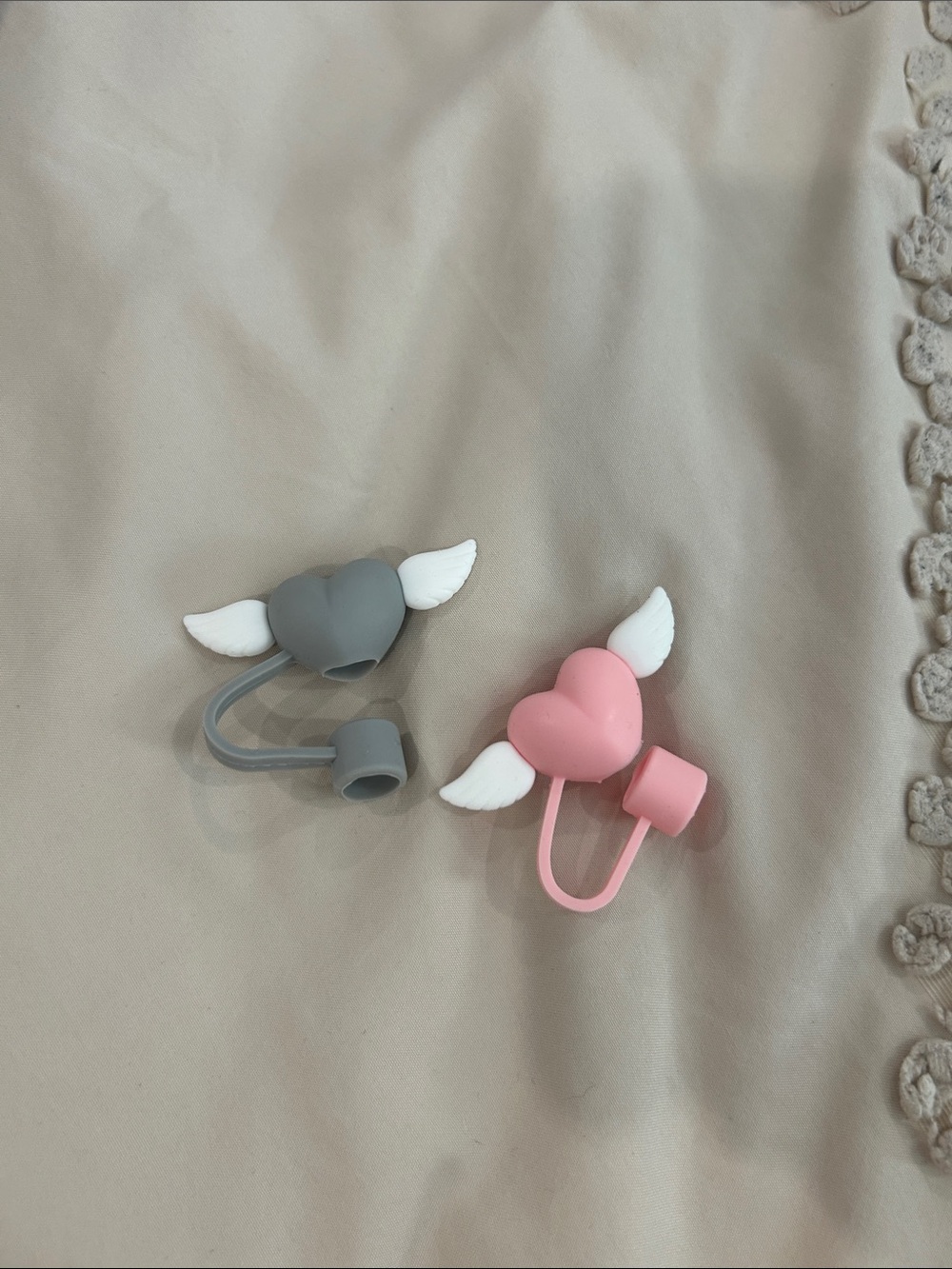 Heart Wing Water Bottle Straw Toppers